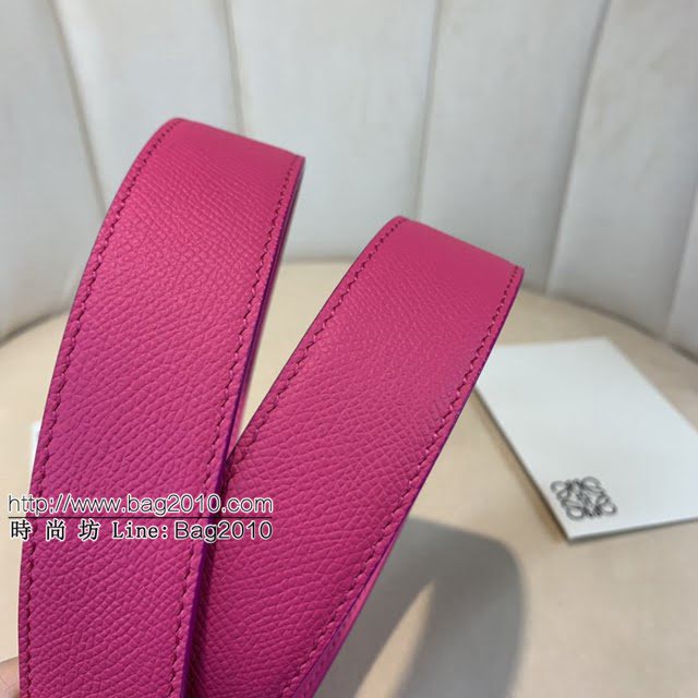 LOEWE女士皮帶 羅意威經典銅扣手掌紋雙面牛皮腰帶  jjp1799